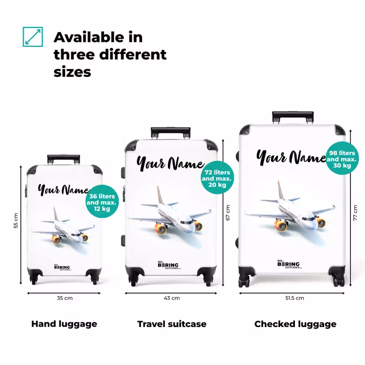 Suitcase with name - White whirlwind — 3