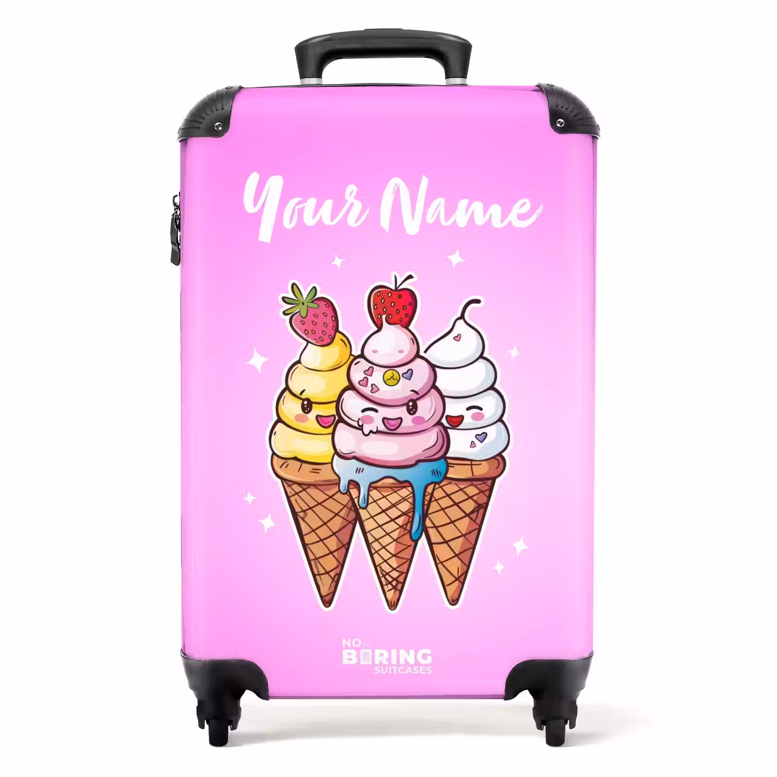 Suitcase with name - Melting swirls — 1