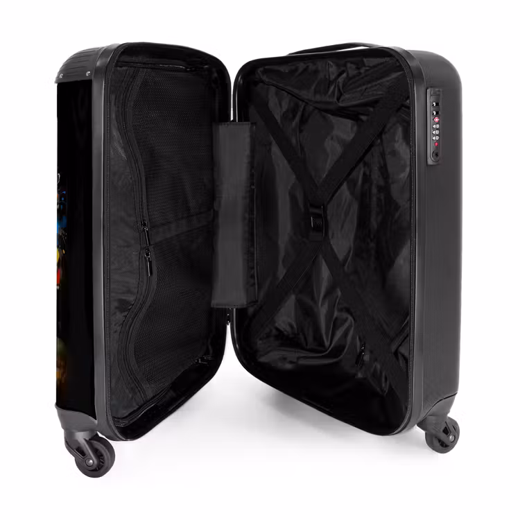 Suitcase with name - Chimpanzee with Headphones and Graffiti Spray — 5