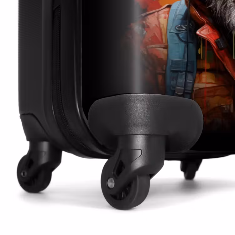 Suitcase with name - Chimpanzee with Headphones and Graffiti Spray — 7