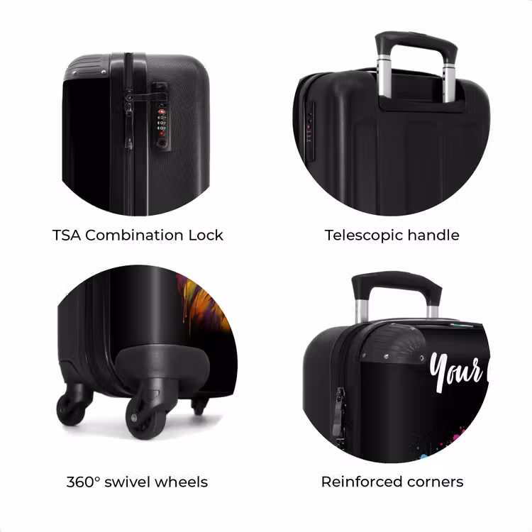 Suitcase with name - Colorful Lion in Graffiti Style — 8