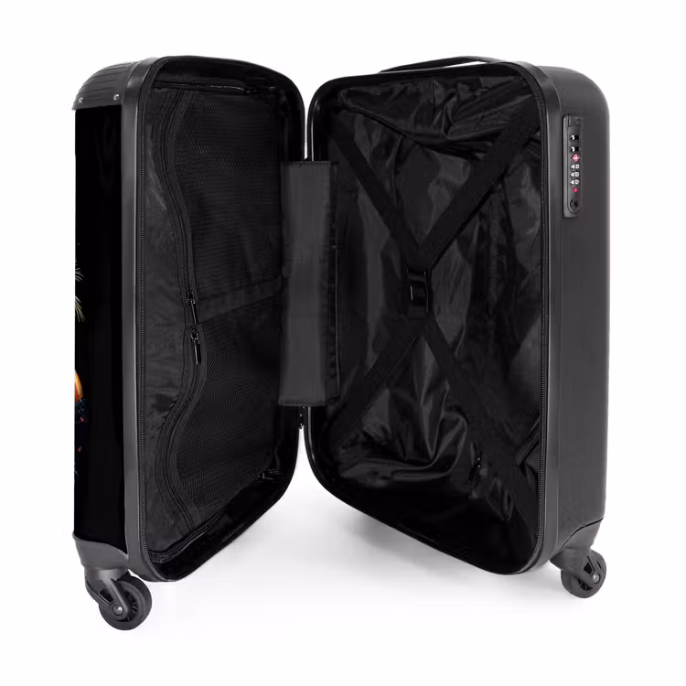 Suitcase with name - Dog in Tropical Spheres — 5