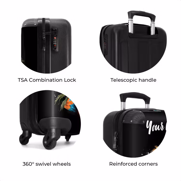 Suitcase with name - Dog in Tropical Spheres — 8