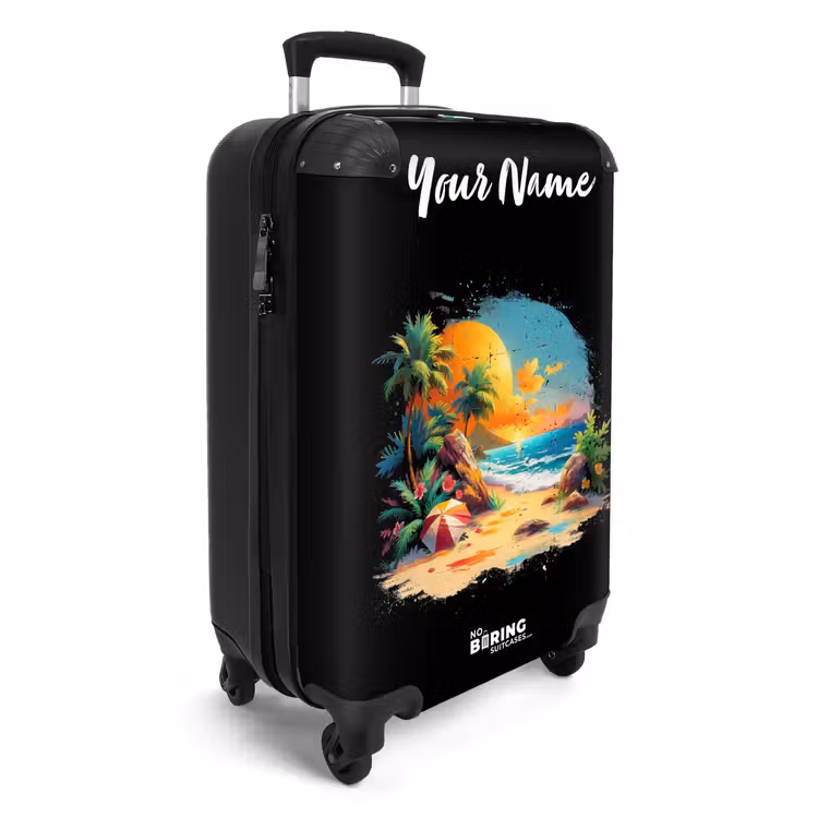 Suitcase with name - Exotic Mural — 2