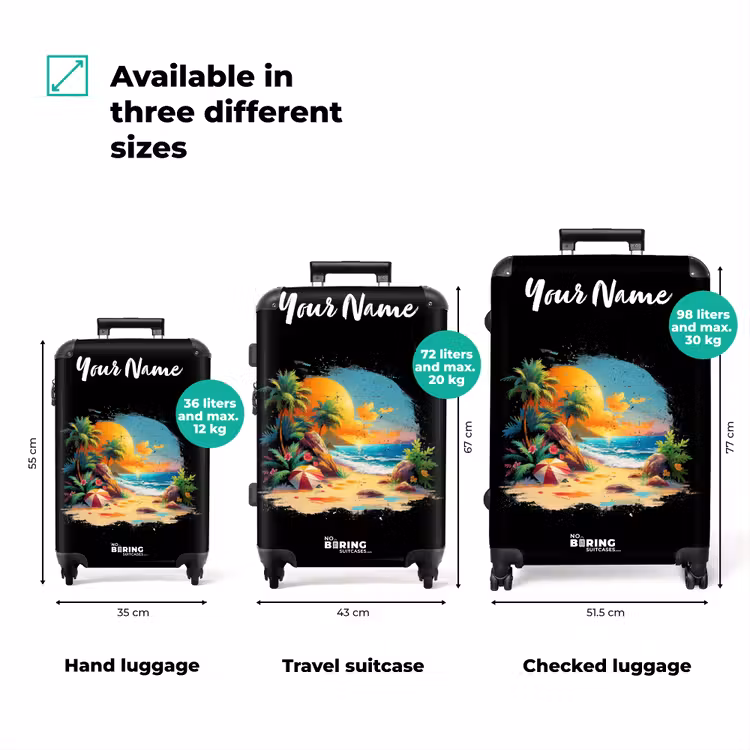 Suitcase with name - Exotic Mural — 3