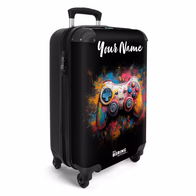 Suitcase with name - Game Controller Covered with Paint — 2