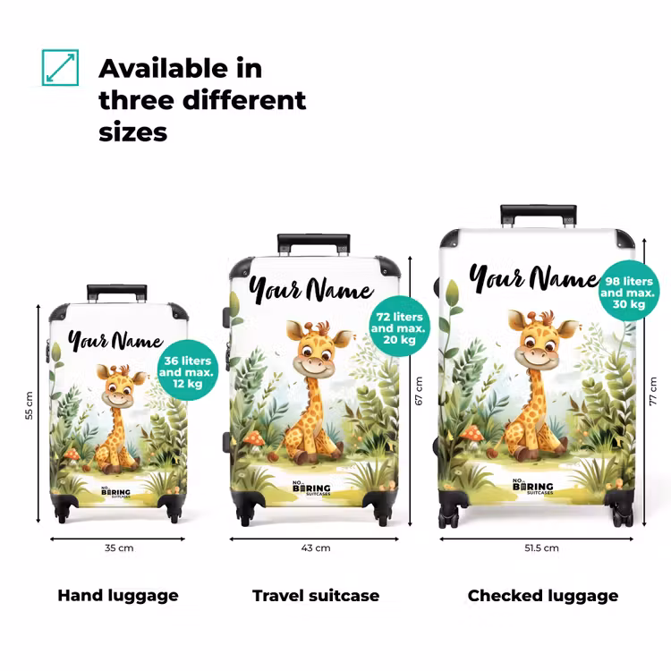Suitcase with name - Guusje giraffe — 3