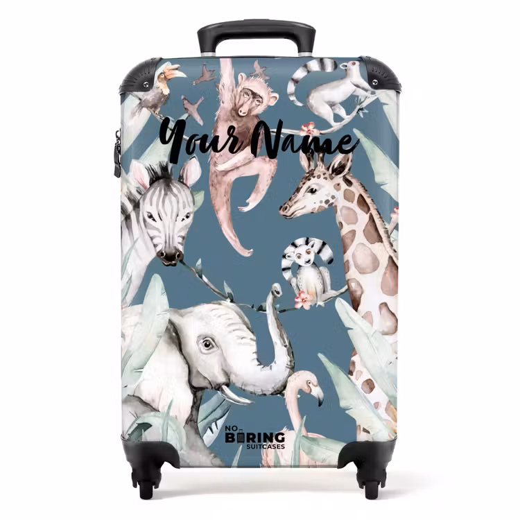 Suitcase with name - Jungle Animal Festival — 1