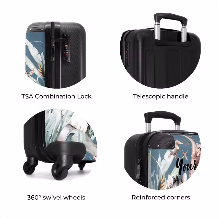Suitcase with name - Jungle Animal Festival — 8