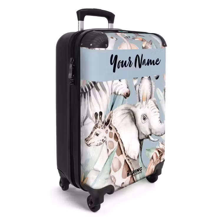 Suitcase with name - Jungle in Light Colors — 2
