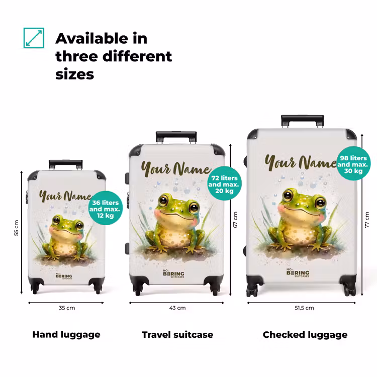 Suitcase with name - Kris frog — 3