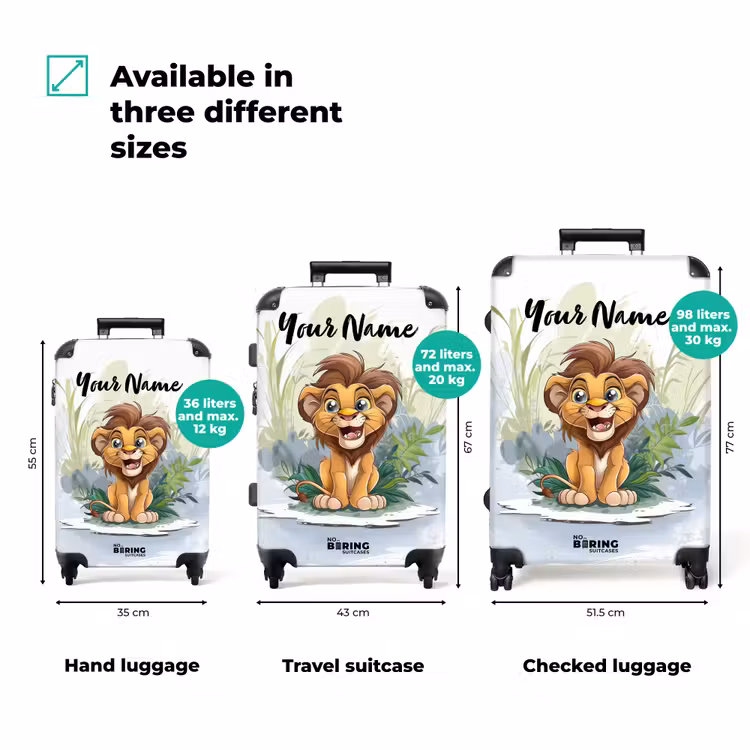 Suitcase with name - Lenny lion — 3