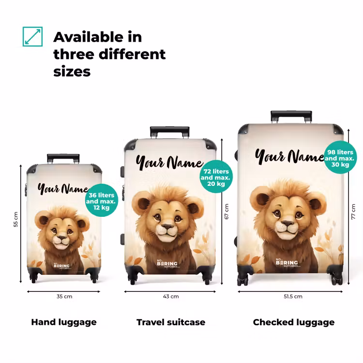 Suitcase with name - Ludo lion — 3