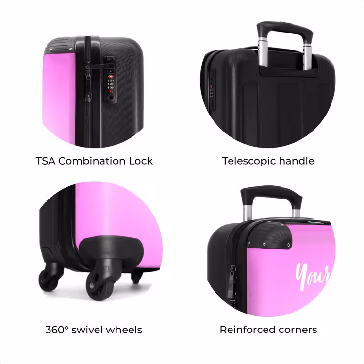 Suitcase with name - Melting swirls — 8