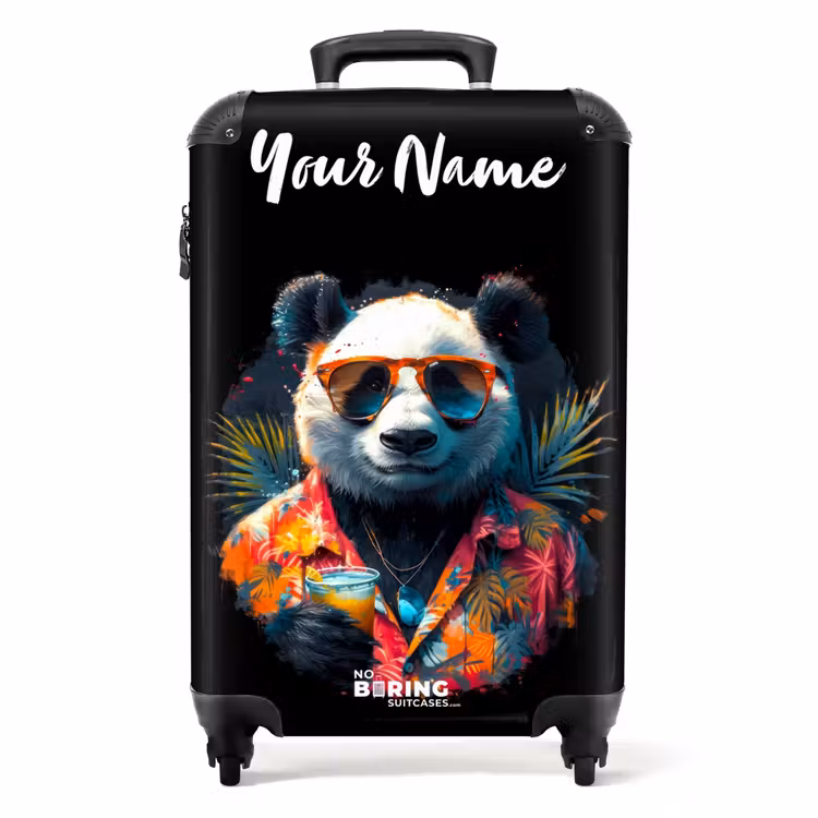Suitcase with name - Panda as Tropical Street Art — 1