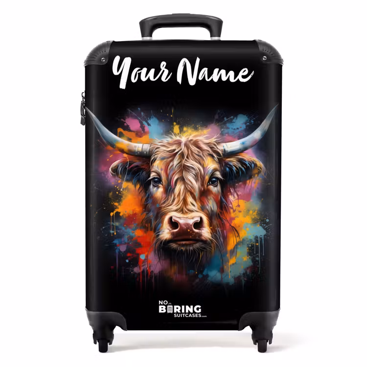 Suitcase with name - Scottish Highlander as Graffiti Art — 1