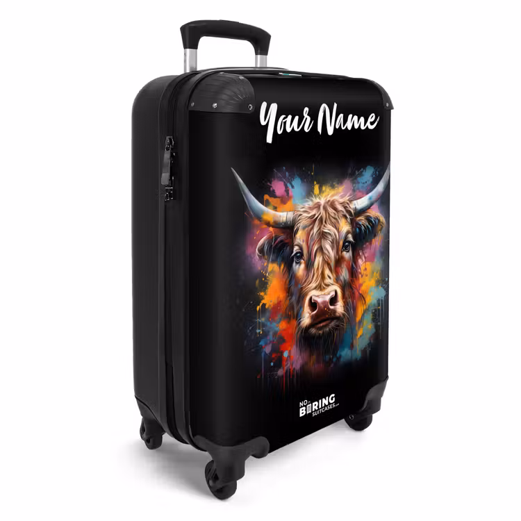Suitcase with name - Scottish Highlander as Graffiti Art — 2