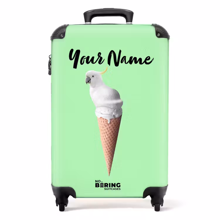 Suitcase with name - Cockatoo cone — 1