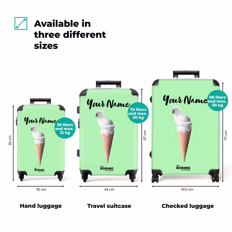 Suitcase with name - Cockatoo cone — 3