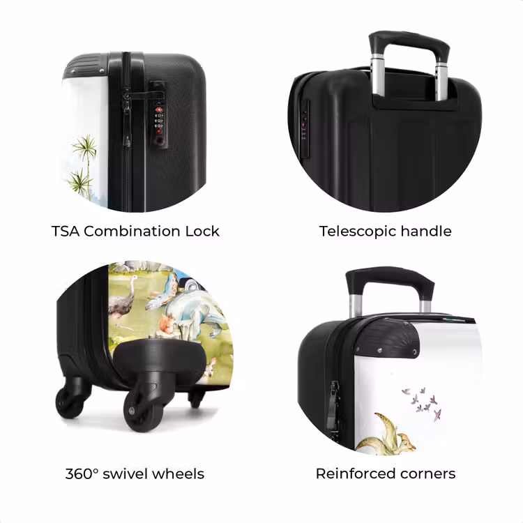 Suitcase with name - Dino safari — 8