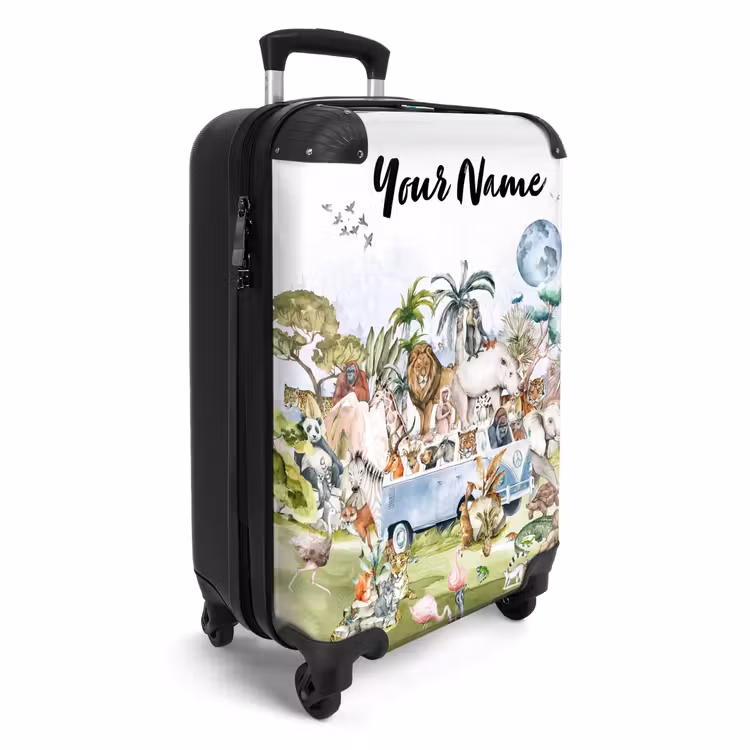 Suitcase with name - Jungle safari — 2