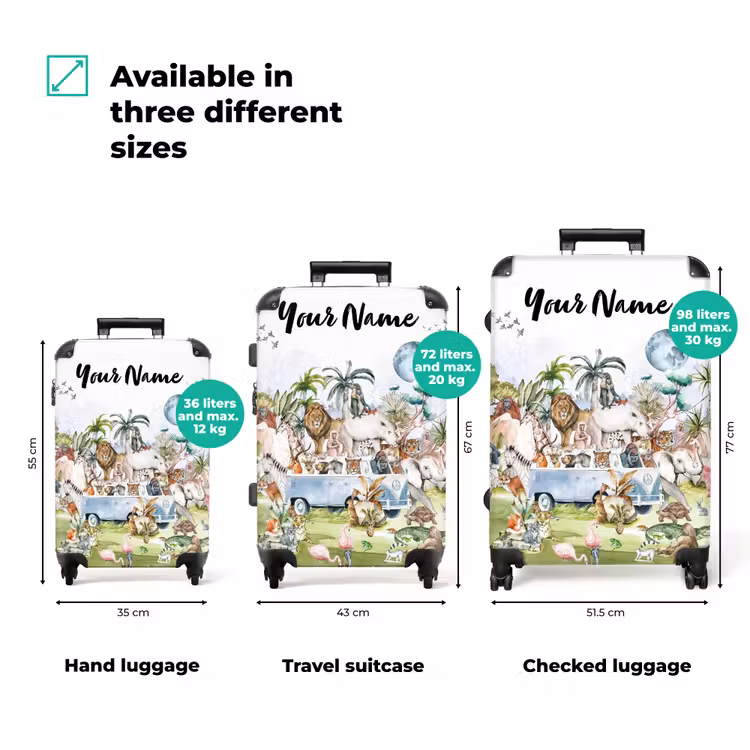 Suitcase with name - Jungle safari — 3
