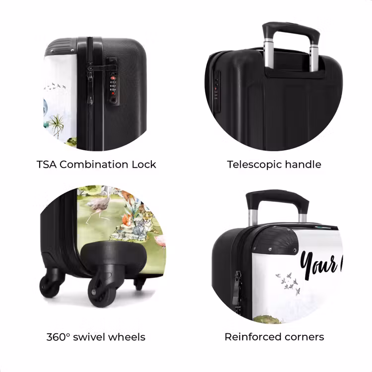 Suitcase with name - Jungle safari — 8