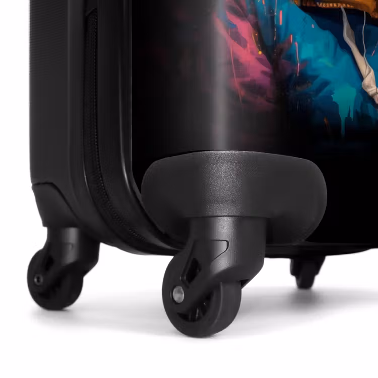 Suitcase with name - Monkey with Colorful Vest — 7