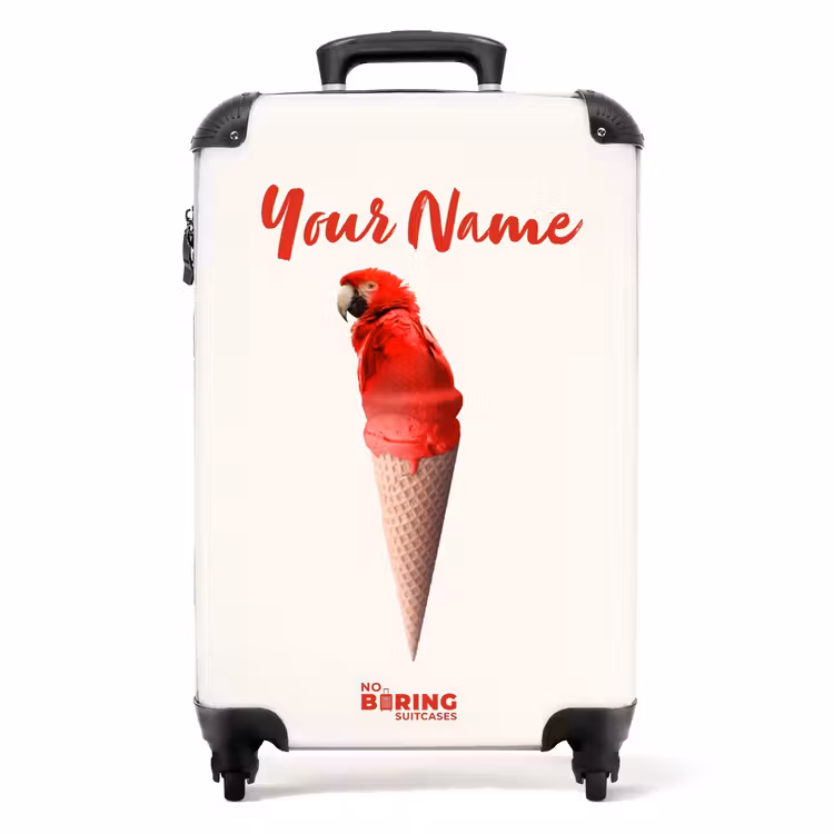 Suitcase with name - Parrot cone — 1