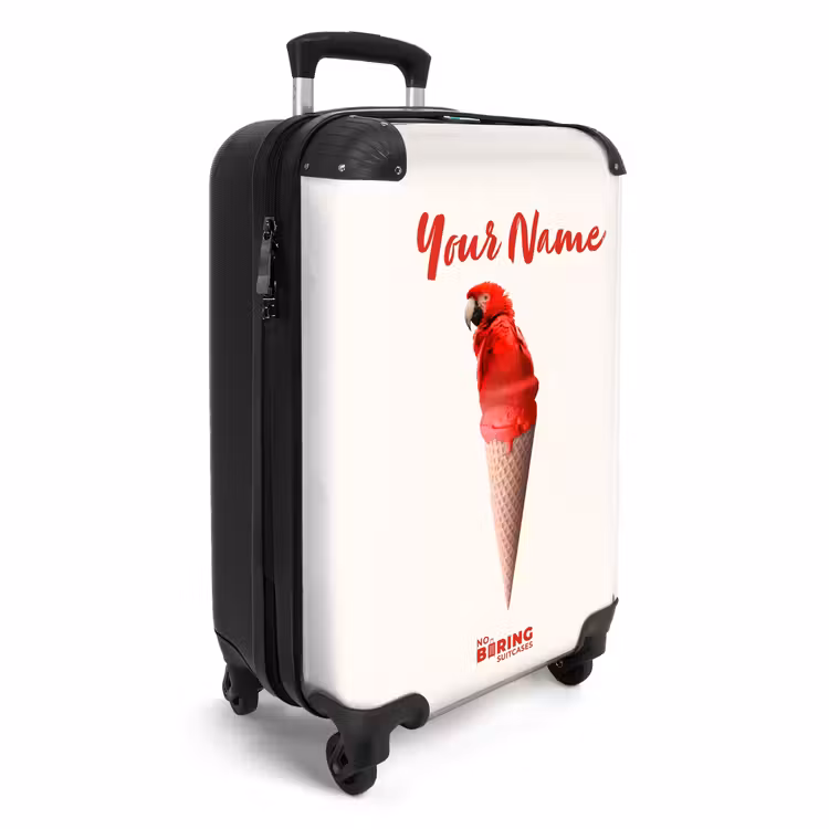 Suitcase with name - Parrot cone — 2