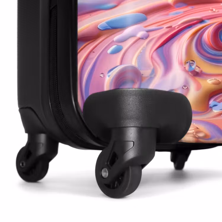 Suitcase with name - Pastel swirl — 7