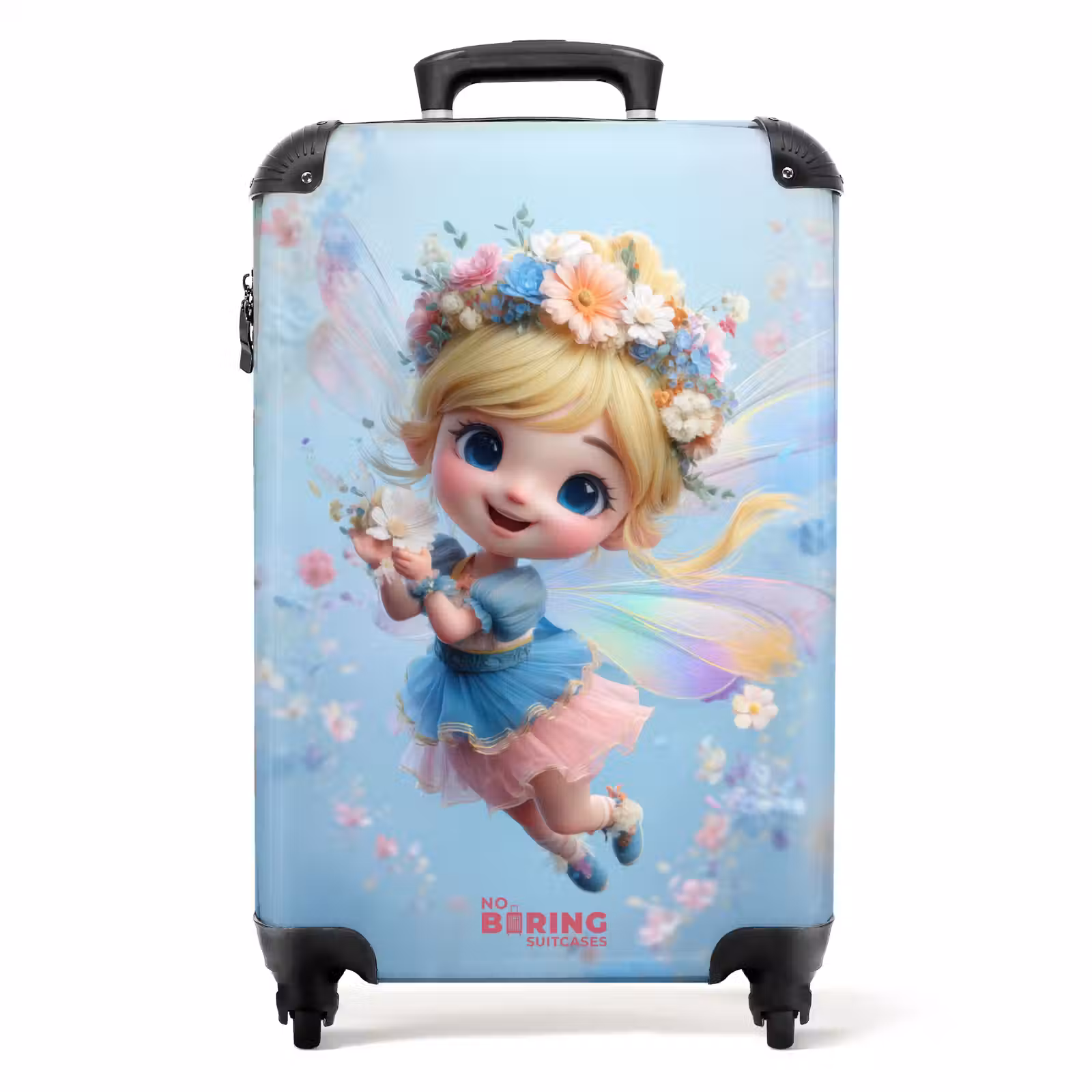 Suitcase - Fairy with blue dress and floral crown — 1
