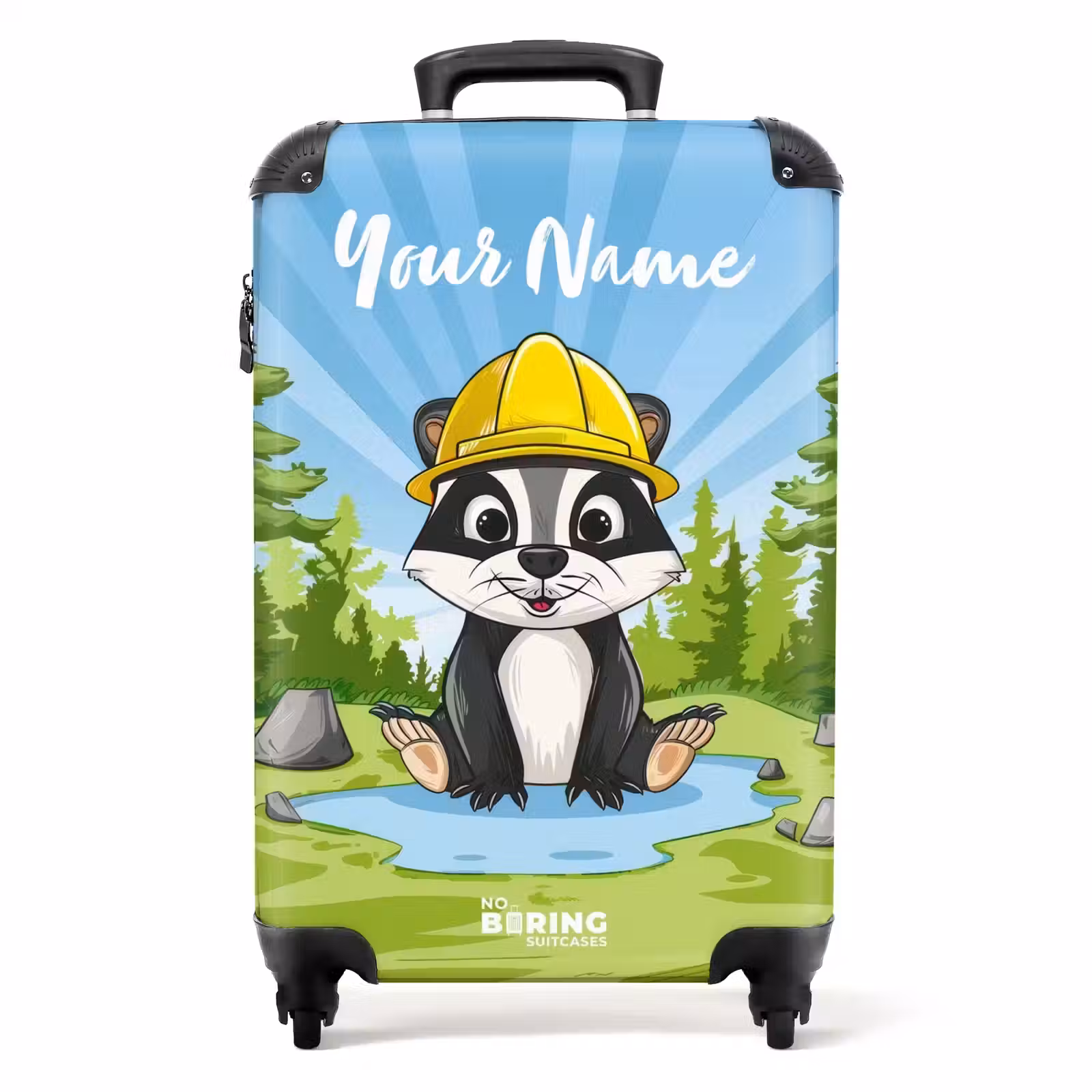Suitcase with name - Wally work bear — 1