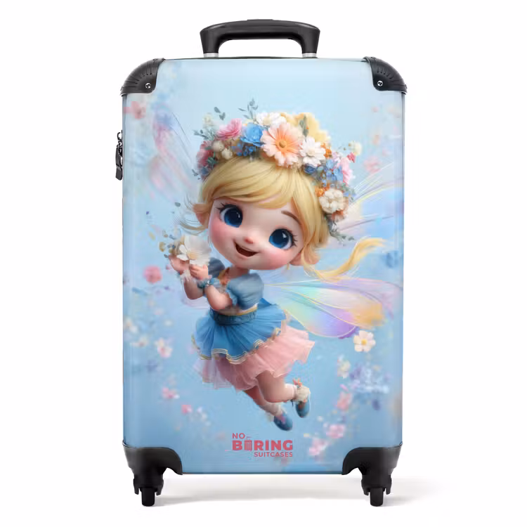 Suitcase - Fairy with blue dress and floral crown — 1
