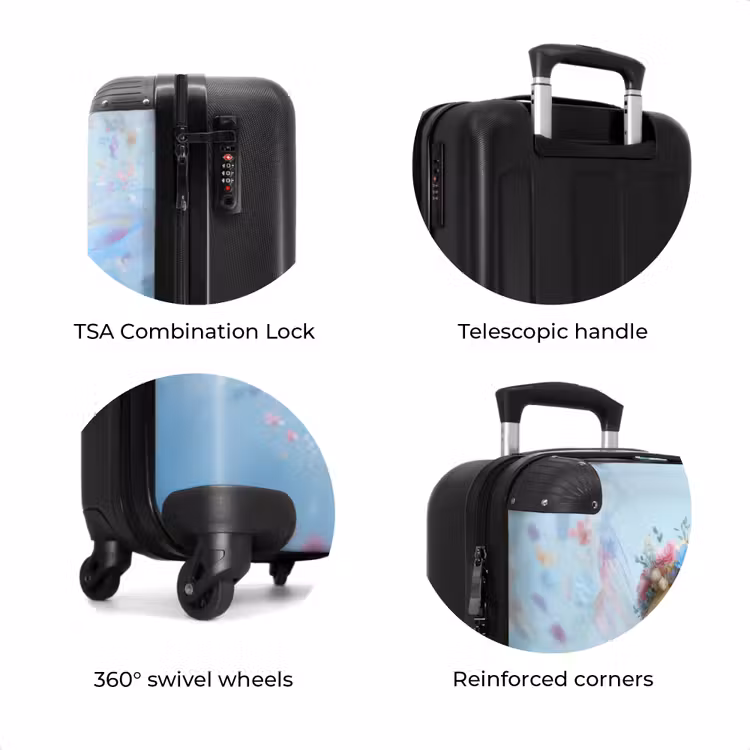 Suitcase - Fairy with blue dress and floral crown — 8