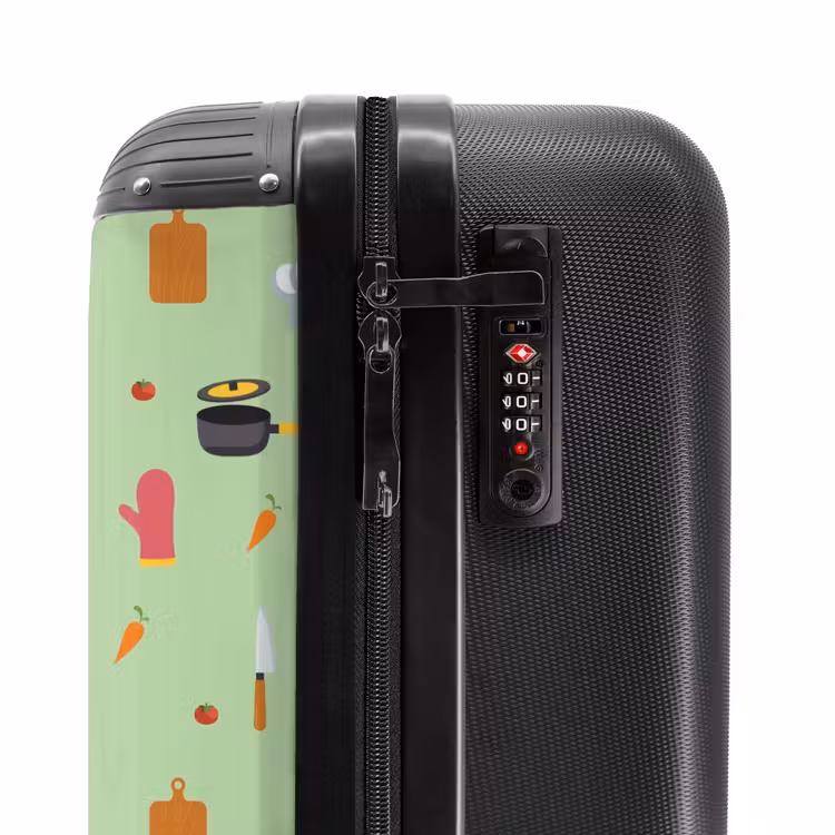 Suitcase - Kitchen accessories and ingredients on light green — 6