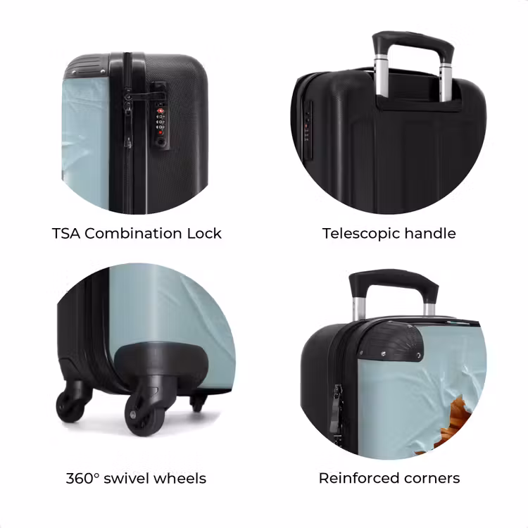 Suitcase - Lion with orange mane through plastic wall — 8