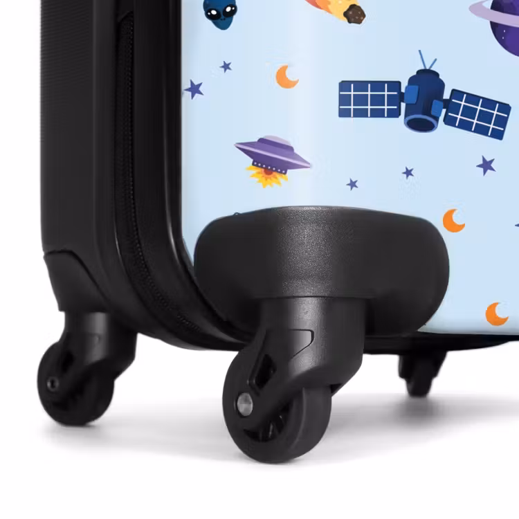 Suitcase - Space and alien pattern on light blue — 7