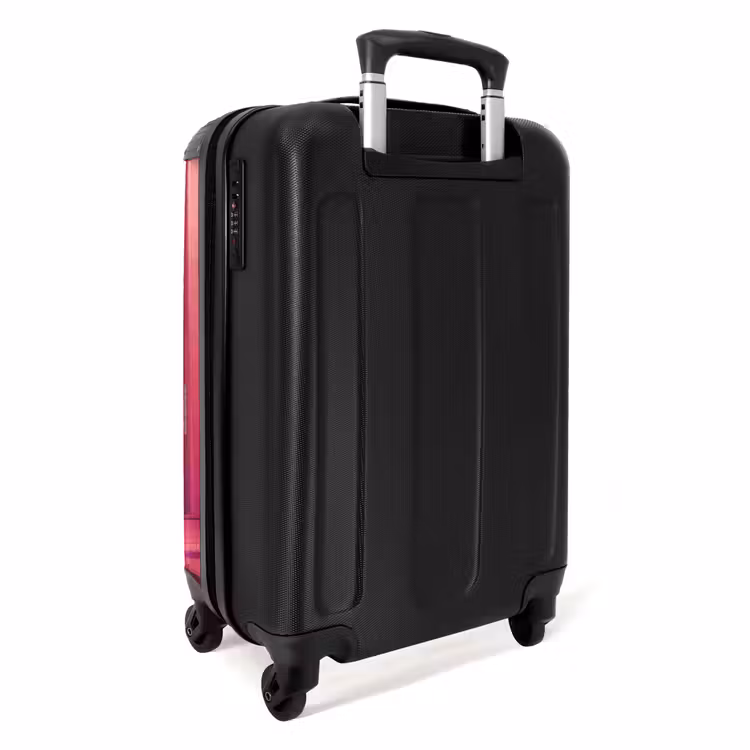 Suitcase - Unicorn with pink mane behind pink door — 4