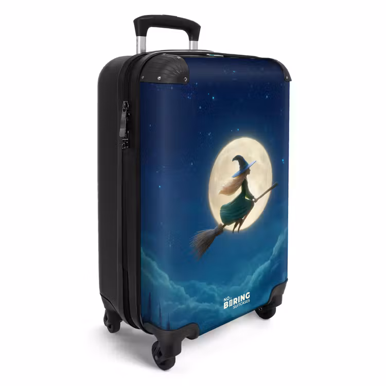Suitcase - Witch on a broom in the night — 2