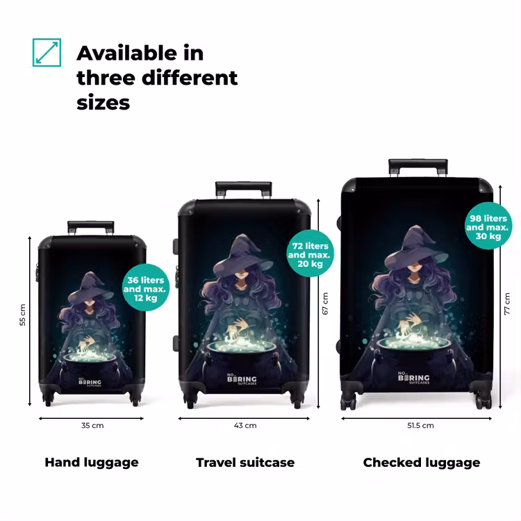 Suitcase - Witch with a bubbling cauldron — 3