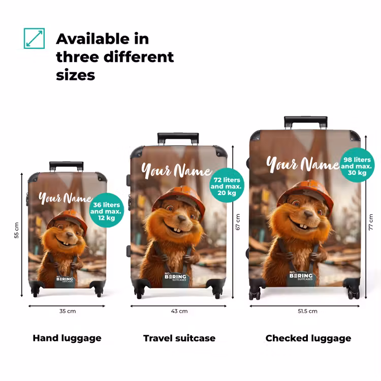 Suitcase with name - Bertus Construction Beaver — 3