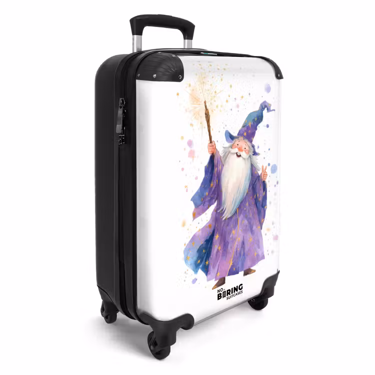 Suitcase - Wizard with a white beard and wand — 2