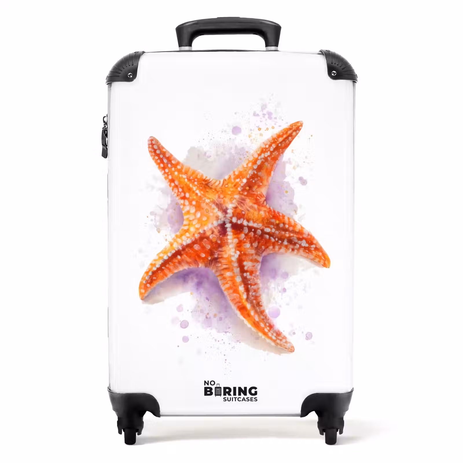 Suitcase - Orange starfish on a white background — 1