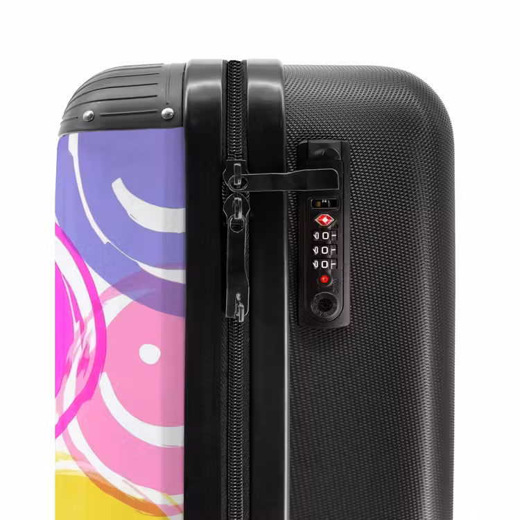 Suitcase - Colored smiley faces on a white background — 6