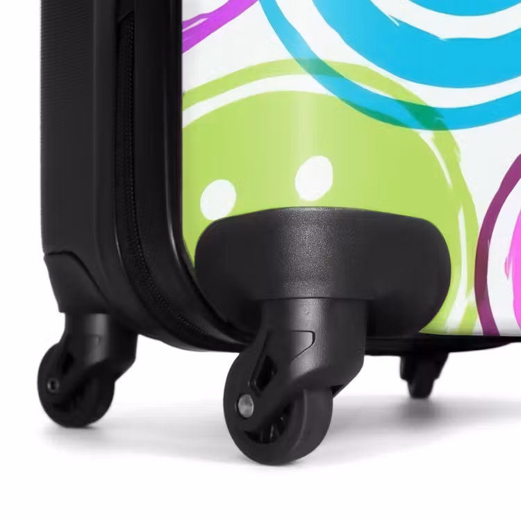 Suitcase - Colored smiley faces on a white background — 7