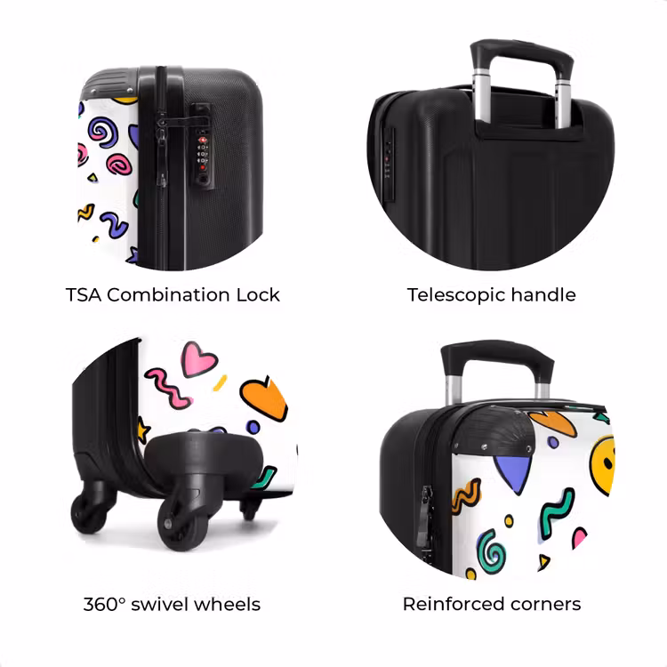 Suitcase - Colorful pattern on a white background — 8