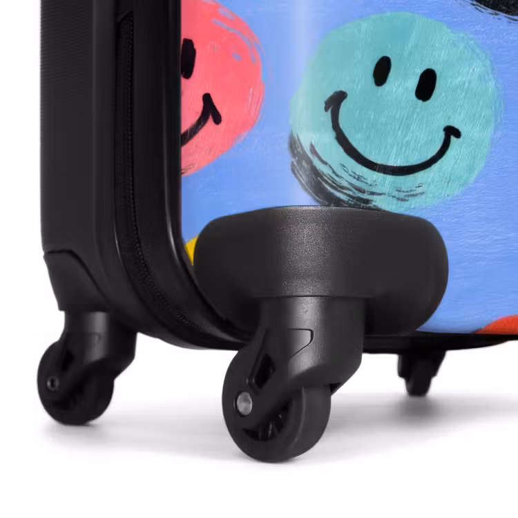 Suitcase - Colorful smiley faces on a blue background — 7