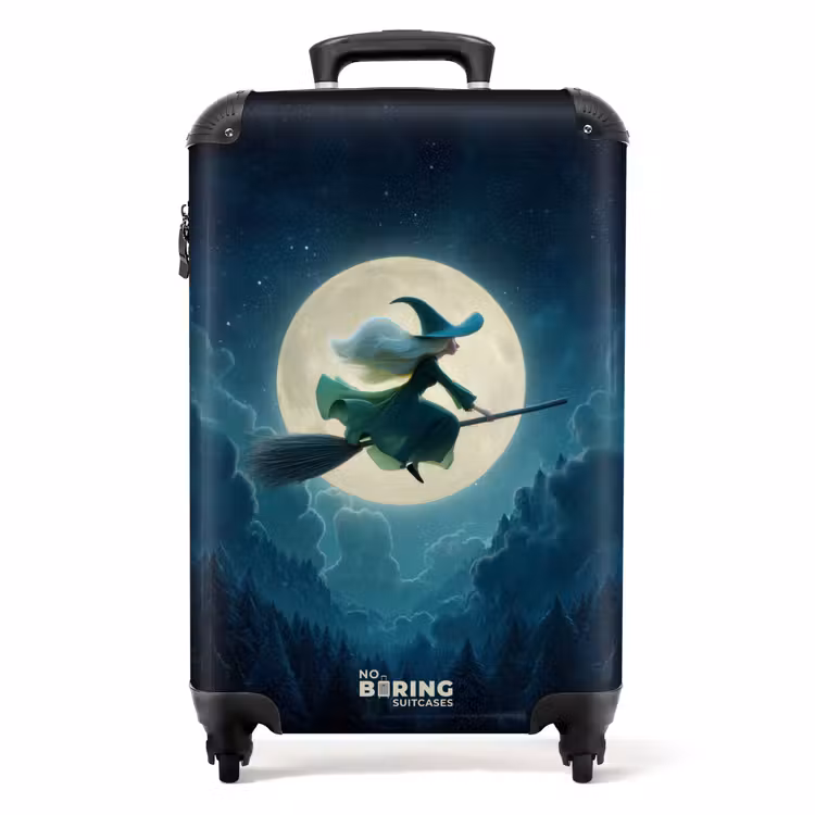 Suitcase - Elder witch on a broom under the moon — 1