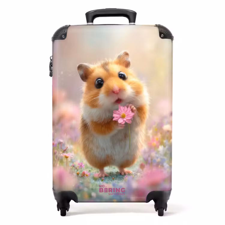 Suitcase - Hamster surrounded by flowers — 1